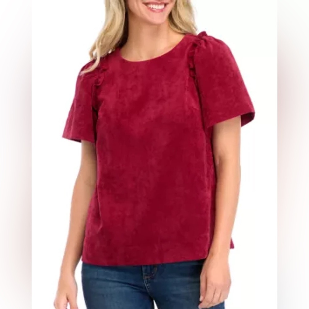 Crown & Ivy Rich Red Blouse